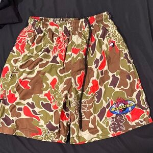 Unisex BADUSA Camouflage Shorts - Orange, Green, Brown